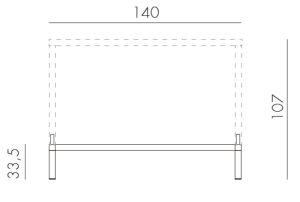 Комплект для увеличения высоты стола Kit Cube 140х80 High тортора