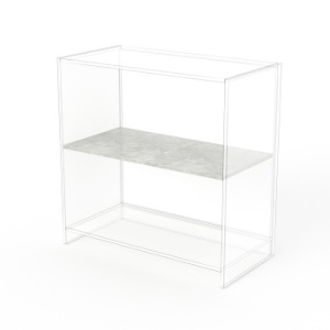 Полка для прилавков "ТАНДЕМ" на 900мм, Метрополитан Грей