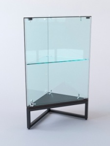 Прилавок угловой "ЛОФТ СТИЛЬ" №1 трёхгранный (с дверкой), Дуб Венге