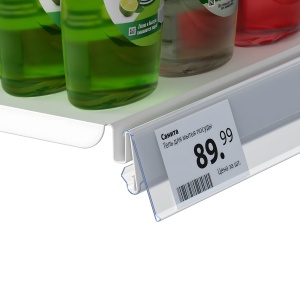 Ценникодержатель LSG39 прозрачный, 1238 мм, однопозиционный