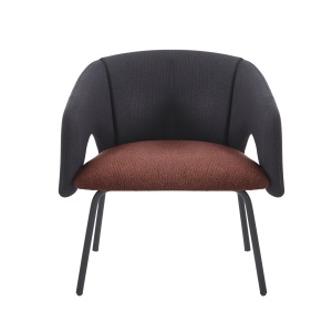 Кресло лаунж Afrida рогожка черный бордо