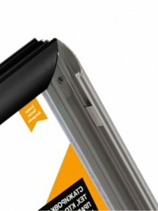 Световая панель Клик двусторонняя подвесная А0, матовый черный