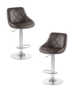 Набор 2 шт Стул барный DOBRIN LOGAN, коричневый