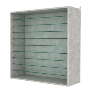 Витрина настенная с регулировочными полками №4-5ГГ-РЕГ, Метрополитан Грей