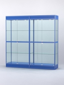 Витрина "АЛПРО" №3-2м-500-2 (задняя стенка - стекло), Синий