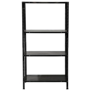 Стеллаж металлический BOOMHOUSE (БУМХАУС), 1500x750x300 мм, 4 полки, нагрузка на стеллаж до 120 кг, черный, 291420