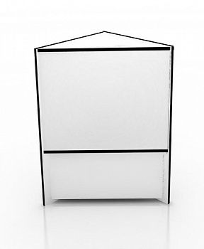  ПР-34 Прилавок угловой внешний  Белый с черной кромкой