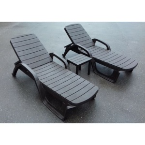 Шезлонг Титан темный