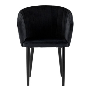 Стул с подлокотниками Нейтон, велюр черный