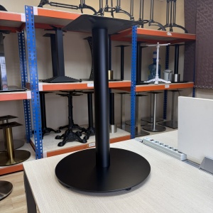 Подстолье черное для ресторана, стальное, увеличенное основание, серия Лайн, модель 4006, усиленная