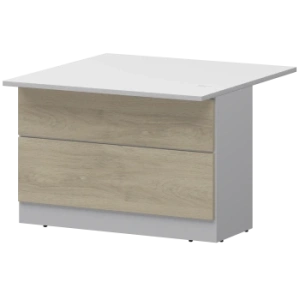 Модуль приставной низкий Ресепшен Смарт СМР-14.10 Белый/Кронберг