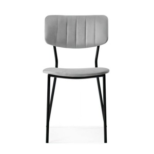 Стул Фиер серый / черный глянец