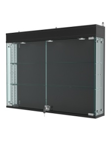 Витрина "АТРИУМ" с регулировочными полками настенная №3А-1-РЕГ, Черный