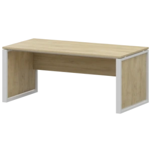 Стол руководителя Аргентум-М НТМ-160-КМК Баттл Рок/Белый