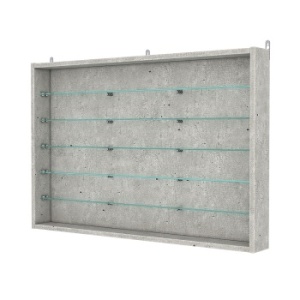 Витрина настенная №3-5ГУ, Метрополитан Грей