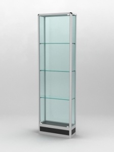 Витрина "ПРОФИЛЬ ПОДИУМ" №4-200-2 (задняя стенка - стекло), Черный