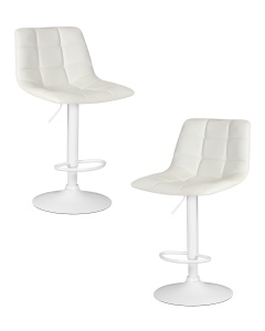 Набор 2 шт Стул барный DOBRIN TAILOR WHITE, белый PU
