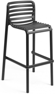 Стул пластиковый барный Doga Stool антрацит