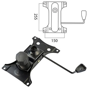 Механизм качания BRABIX "Топ-ган" для кресла, межцентровое расстояние крепежа 150х255 мм., 532006