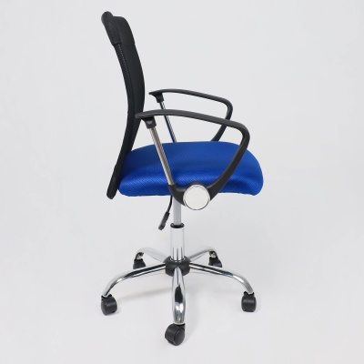 Кресло поворотное ARIA, LIGHT, ECO/сетка, черный+сетка-синий
