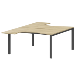 Бенч эргономичный на 2 рабочих места на металлокаркасе Аргентум-МП НТМП.П.Б2-040 Баттл Рок/Антрацит