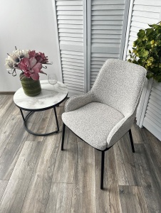 Стул БРИО (BRIO) UF995-02, букле / черный каркас  / Товарный знак DISAUR