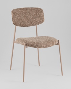 Стул Doe без подлокотников коричневый бежевые ножки