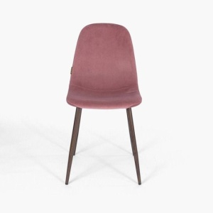 Стул Копенгаген пыльно-розовый бархат ножки под темное дерево