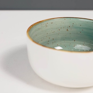 Боул VITAL 2, фарфор, зеленый, 12,5*12,5*6см