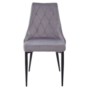 Стул NEPAL GREY на черном каркасе