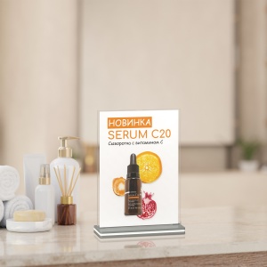 Менюхолдер SIGNHOLDER T-stand A4, цвет основания серый