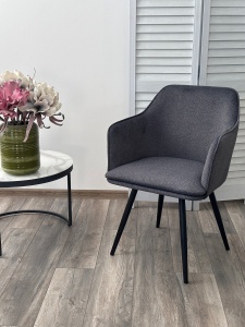 Стул ФОРТ (FORT) 360 град. поворот. цвет NS13 Графит, букле / черный каркас