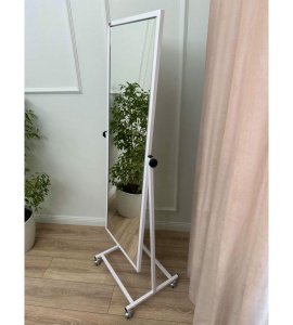 ТК-160-49 Зеркало напольное с колесами (белое) цена 4 900 ₽ ТК-160-49 Зеркало напольное с колесами (белое)