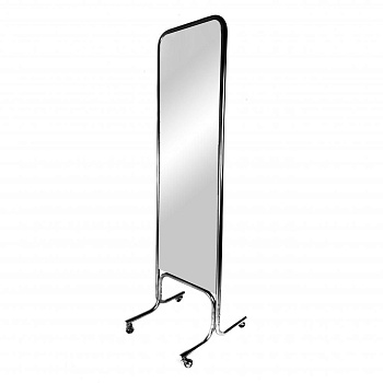 Зеркало примерочное напольное на колесах 5М-03К цвет хром цвет Черный