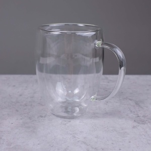 Чашка PURE, двойное стекло, прозрачный, 9*11.5 см