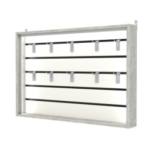 Витрина настенная №3-1ВУ,-П с экономпанелью, без полок, Метрополитан Грей