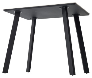 Стол ТИК ТАК 90  цвет Белый мрамор MATTE, керамика / Черный каркас