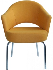 Кресло с обивкой A621 темно-желтый