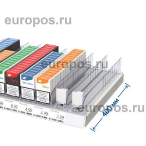 Комплект для выкладки сигарет для полки глубиной 400 мм.