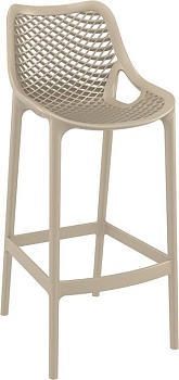Стул пластиковый барный Air Bar 75 бежевый