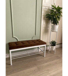 Банкетка Сканди-96-1 (коричневый/белый)