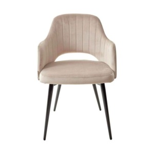Стул Fantine La, латте велюр/ черный каркас