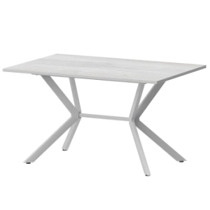 Стол нераздвижной Сириус Обеденные столы в пластике Сириус 1200 (Н-3825) Фрост/Белый муар