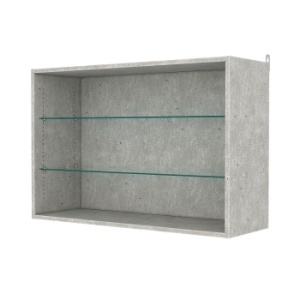 Витрина настенная с регулировочными полками №3-1ГГ-РЕГ, Метрополитан Грей