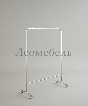 5М-01К (хром) Вешало для одежды напольное одинарное на колесах, 1200Lх1650Hx500Dмм,
