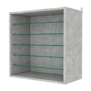 Витрина настенная №1-5ГГ, Метрополитан Грей