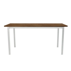 Стол офисный LuxAlto LA-T33-ST45 белый/дуб коричевый ЛДСП 180*80*2.5, прямые углы