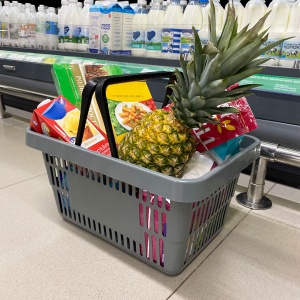 Корзина пластиковая усиленная ROCK, 20 литров, цвет серый RAL7005