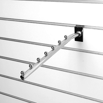 A021-350 Кронштейн наклонный прямой с 7-ю шариками, d=19мм, длина 350мм, хром