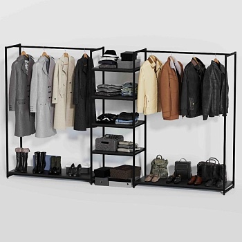 Стеллаж в стиле Loft КЧ-1704 для одежды